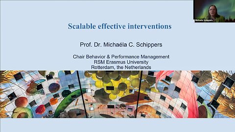 Scalable effective interventions - Michaéla Schippers, Meta-Research Innovation Center at Stanford