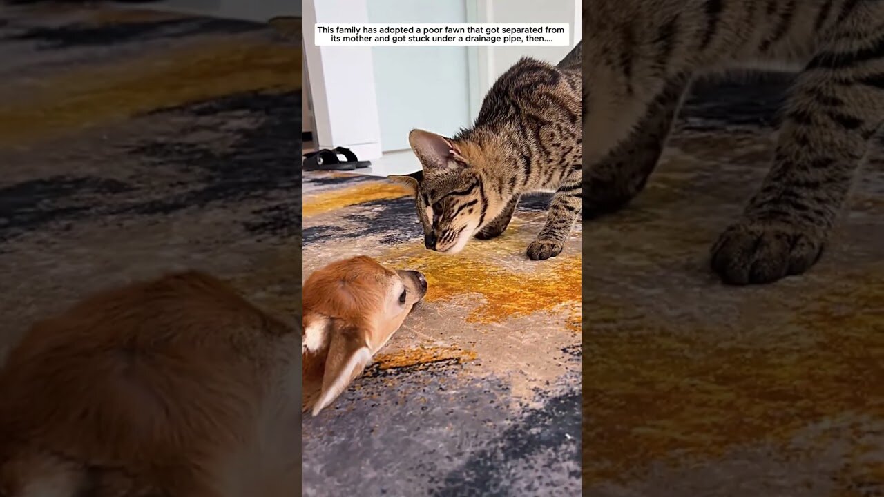 The man heard a scream from the hatch and saved the fallen deer from there