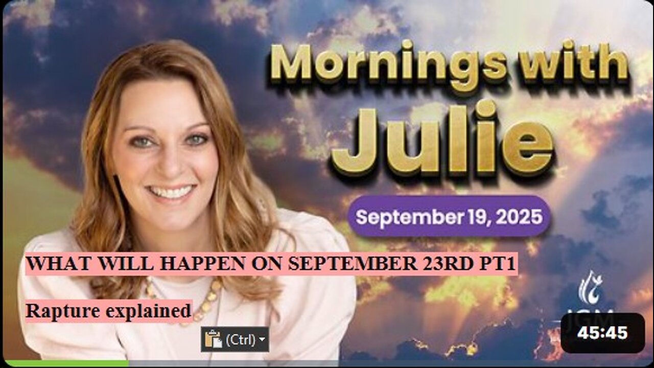 Julie Green subs WHAT WILL HAPPEN (?) ON SEPTEMBER 23RD PT1 Rapture explained
