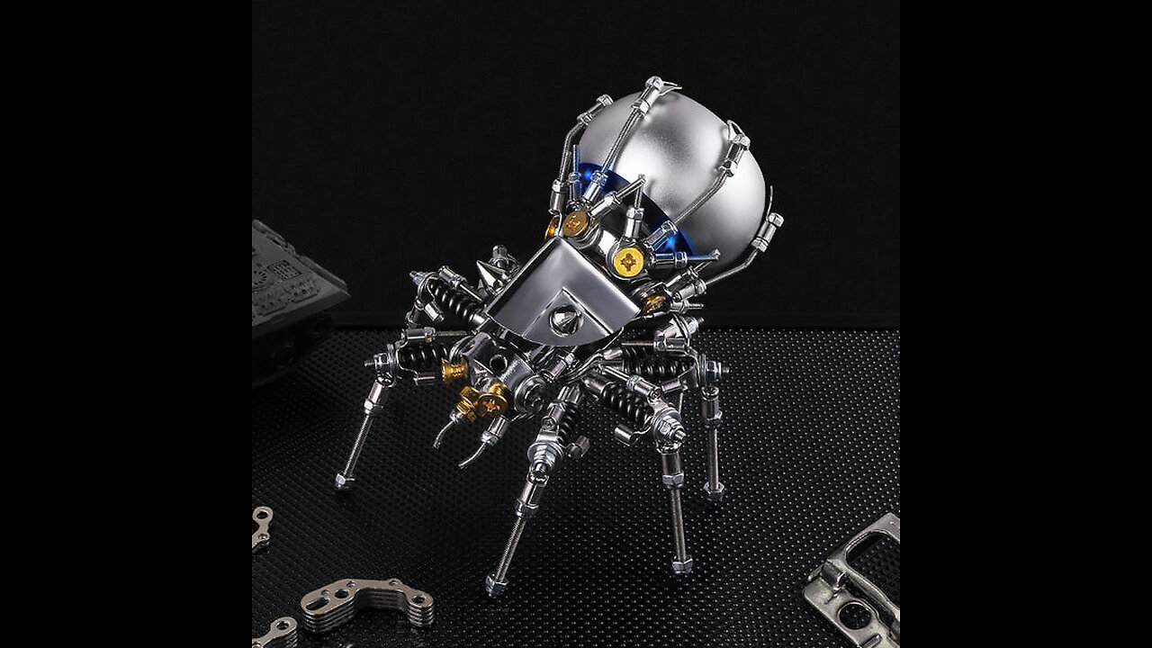 3D Creative Transformable Metal Spider with Wireless Bluetooth Speaker, DIY Assembly, Music Player