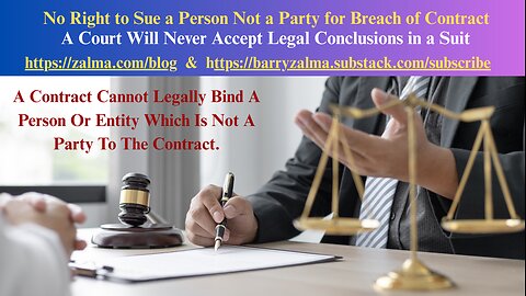 No Right to Sue a Person Not a Party for Breach of Contract