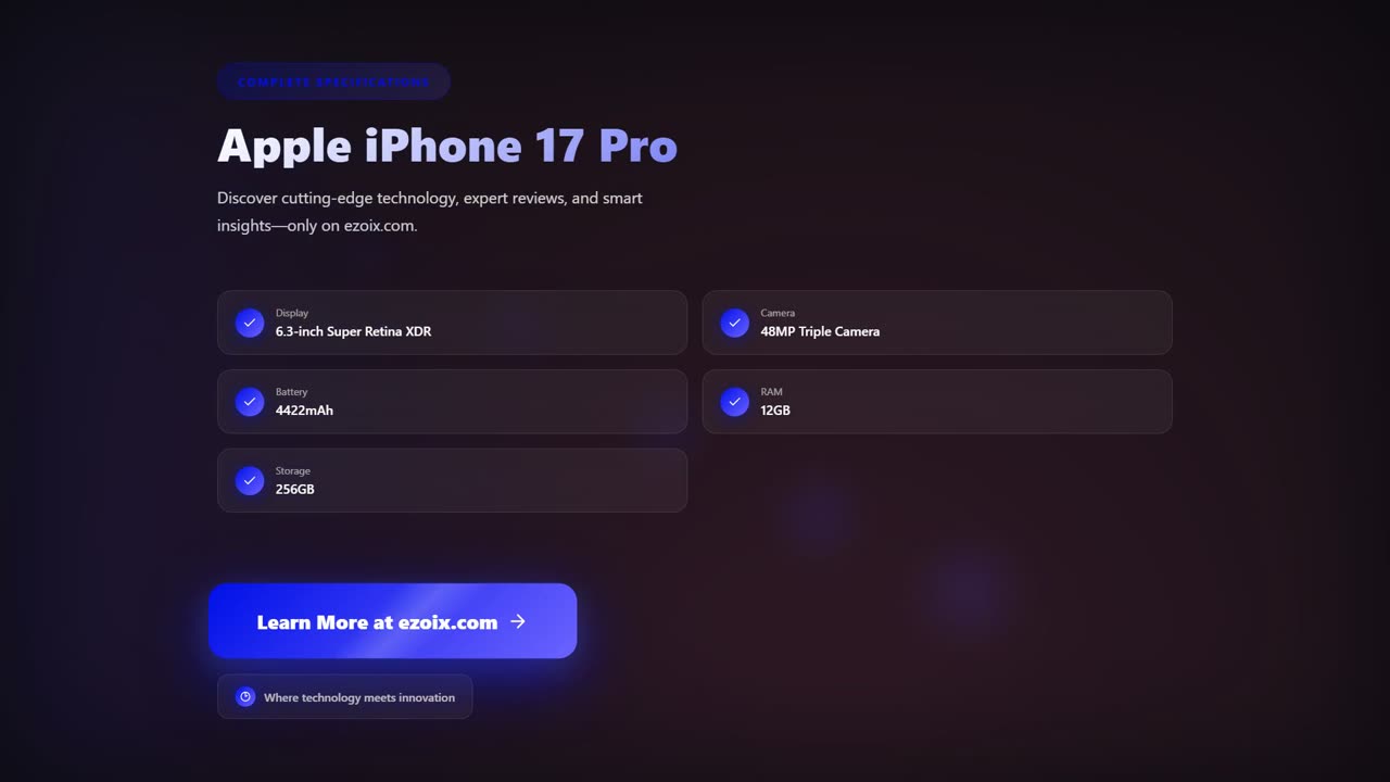 Apple iPhone 17 Pro – Full Specs, Camera Test, Performance & Honest Review (2025)