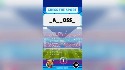 Missing Letters Quiz | Can You Guess These SPORTS from Just a Few Letters? 🏆
