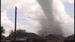 Tornado on the ground in Orenburg Oblast, Russia earlier today.