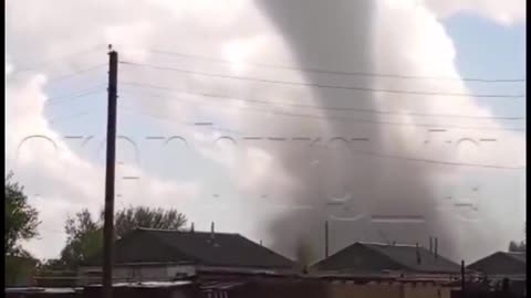 Tornado on the ground in Orenburg Oblast, Russia earlier today.