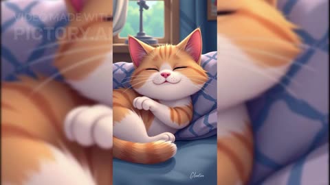 Pure peace and ultimate cuteness! Watch this adorable kitty transition from a blissful nap