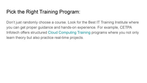 6 Steps to Excel in Cloud Computing Training