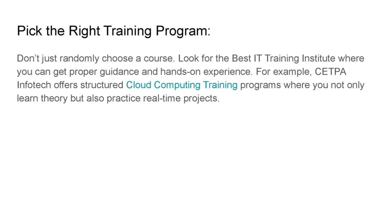 6 Steps to Excel in Cloud Computing Training