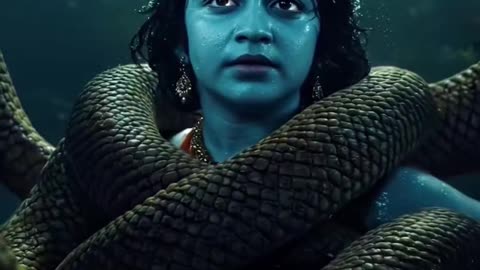 Snake fighting in lord Krishna