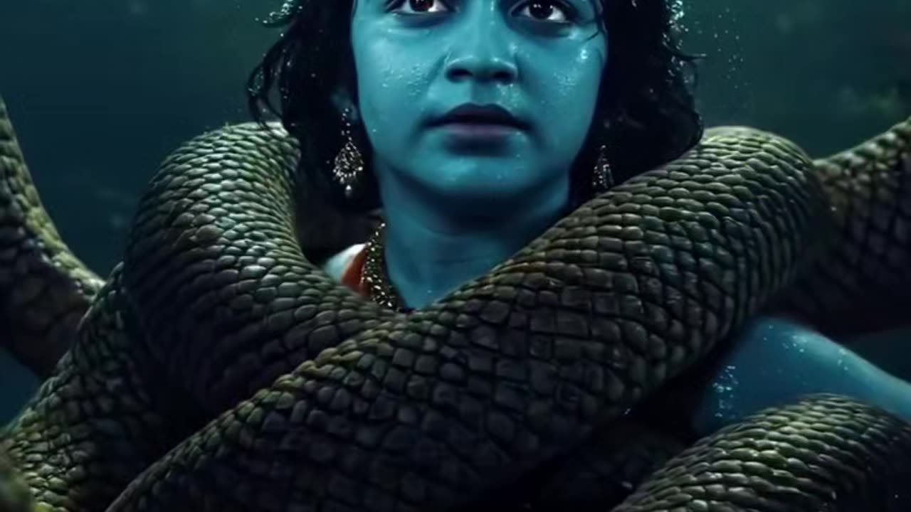 Snake fighting in lord Krishna