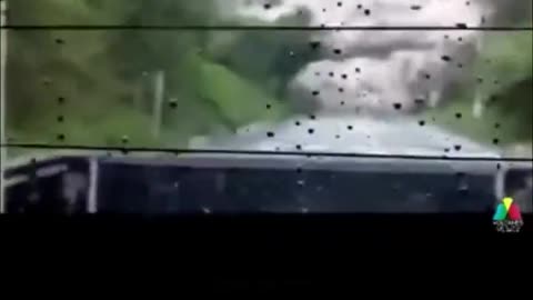 Fleeing Volcano Eruption