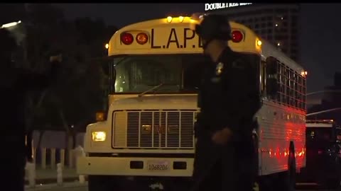 🚨 JUST IN: PRISON BUSES are now rolling into Downtown Los Angeles as we reach