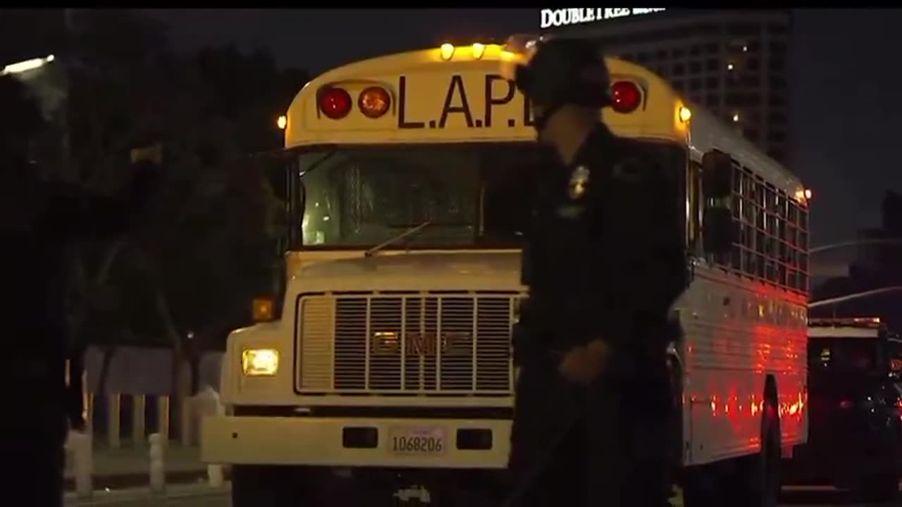 🚨 JUST IN: PRISON BUSES are now rolling into Downtown Los Angeles as we reach
