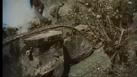 British soldiers distribute rations at the Battle of Ancre 1916