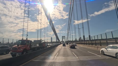 4K Crossing Driving Over George Washington Bridge GWB from New York City NYC to New Jersey ASMR