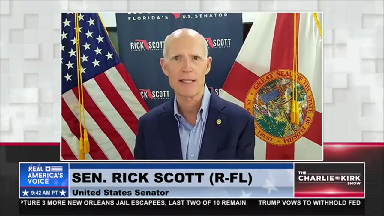 GOP Senator Rick Scott Tells Charlie Kirk He Won't Support Trump's 'Beautiful Bill' In Present Form
