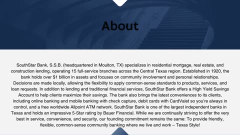 SouthStar Bank: Offering High Yield Savings Account with Texas Style Community Banking