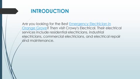 Best Emergency Electrician in Orange Grove