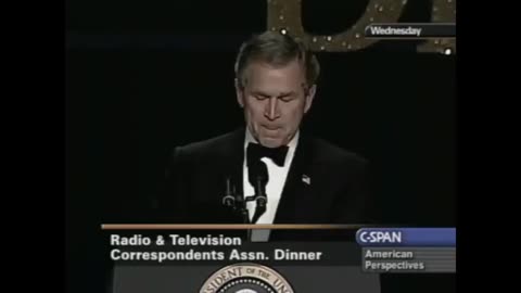 George W Bush Jokes About the Lie of Iraq Having WMDs
