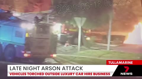Vehicles set alight in Melbourne car hire business attack - 7NEWS Australia