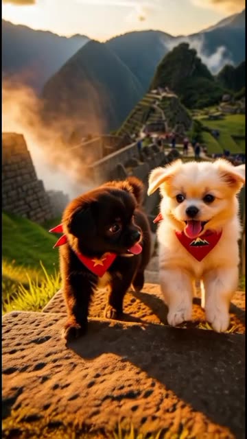 Cachorros en machupicchu