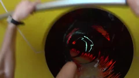 Yellow Switchback Water Slide at Aquapark Olomouc