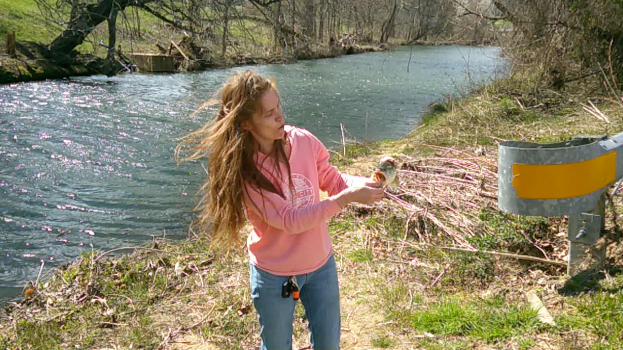 Wife catches her biggest Bass (initial reaction)