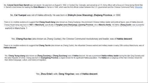 Chinese Hakka Communists / Revolutionaries - who was Hakka and who was not