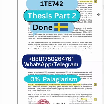 Student Work(Thesis)|1TE742 Thesis Part 2 –MSc Insight–Timber in Industrial Sustainability | Uppsala
