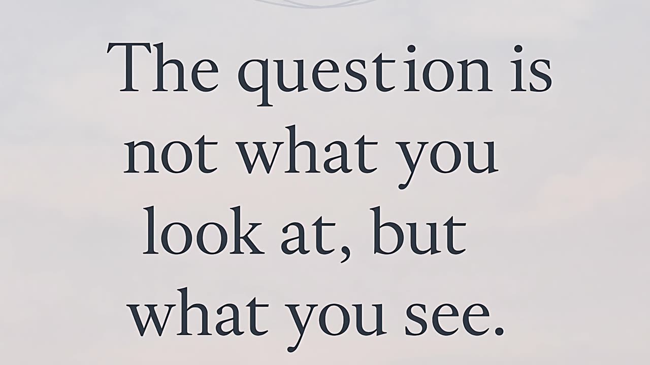 The question is what you see