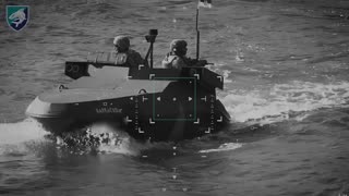🇺🇦👀 The 40th Coastal Defense Brigade in the Kherson region uses the Barracuda surface drone.