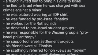 Zionist deflection on Epstein