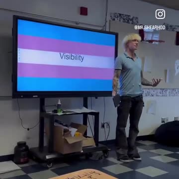 PURE EVIL: California Teacher films himself giving lesson for Trans Visibility Week