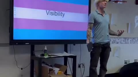 PURE EVIL: California Teacher films himself giving lesson for Trans Visibility Week