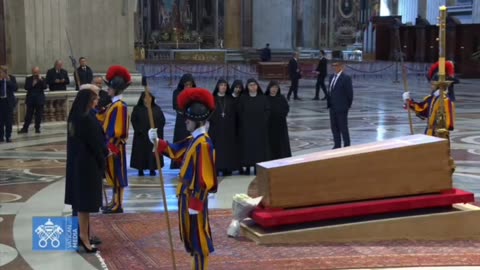 President Trump and First Lady Melania visited St. Peter’s Basilica today, April 26, 2025