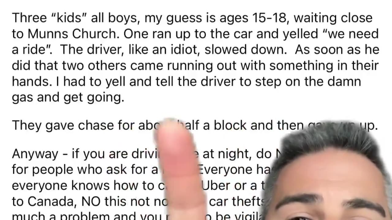 PSA: Criminals are pretending to need help on the road to carjack you!