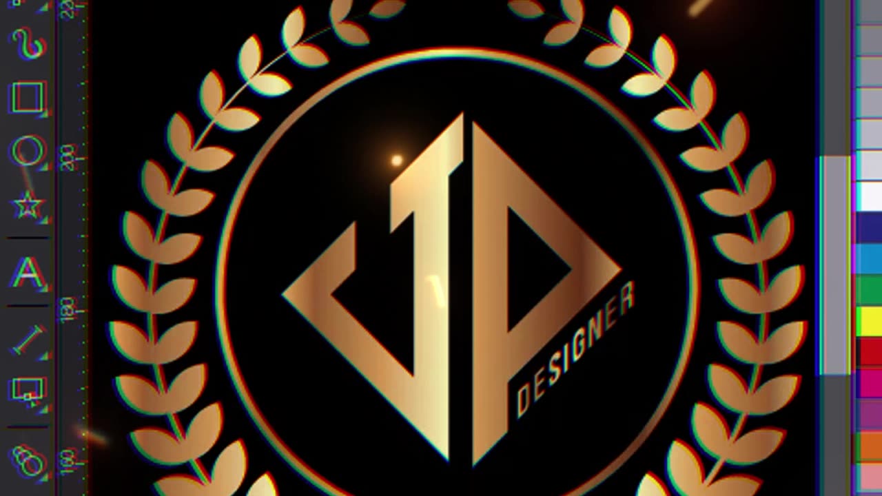How to draw a gold wheat logo border in CorelDraw
