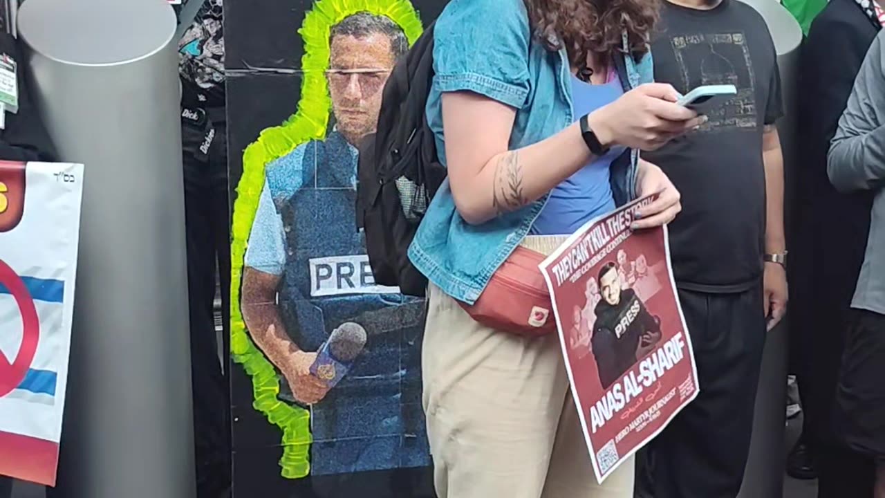 STOP STARVING GAZA! Outside The New York Times.