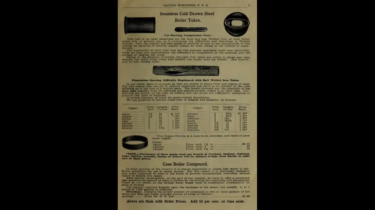 1907 Special Supply Catalog , J.I. Case Threshing Machine Co. No Sound, Historical Reference