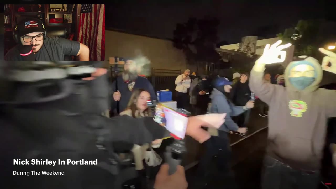 #VellyRay Vs #ANTIFA Interaction Covered By #NickShirley At #Portland #ICE #Protest