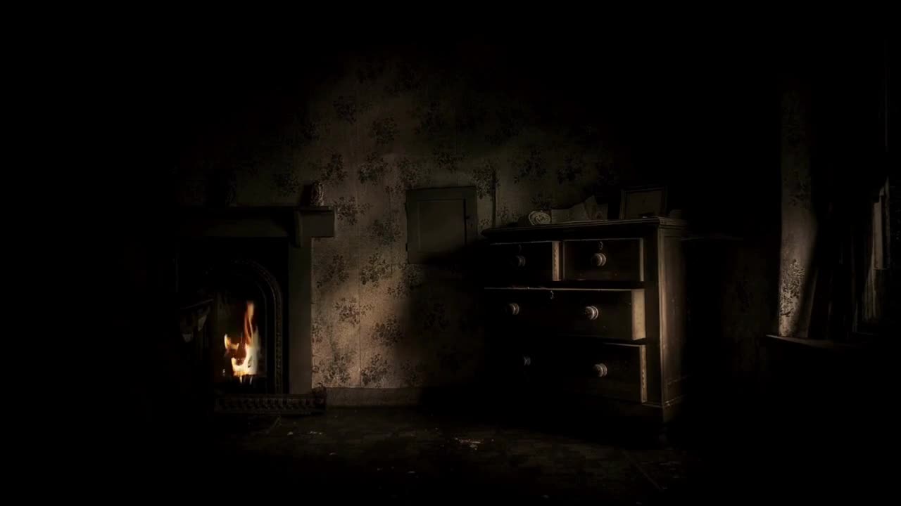 Rain and Crackling Fire rain on roof Ambience in a Cozy Cabin - Goodbye Stress, Hello Sleep , relax