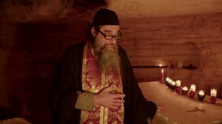 Ukrainians seek peace in church deep underground in catacombs