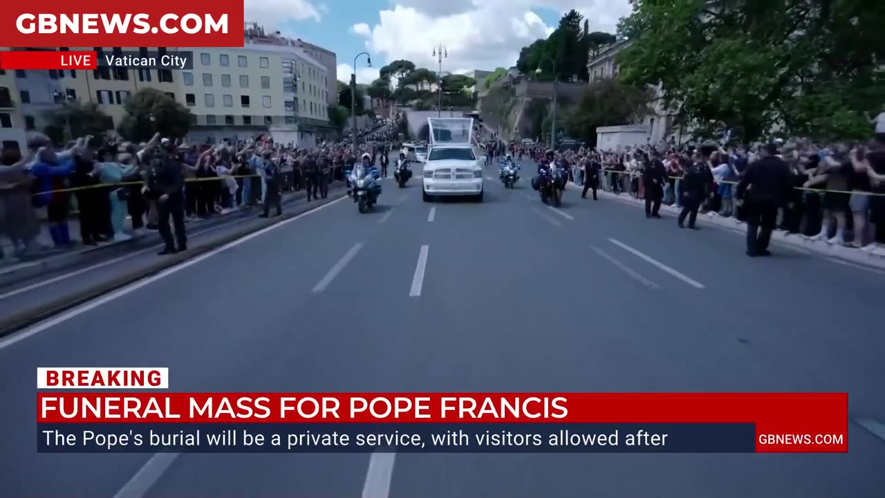 LIVE: Pope Francis' coffin makes its way through the streets of Rome