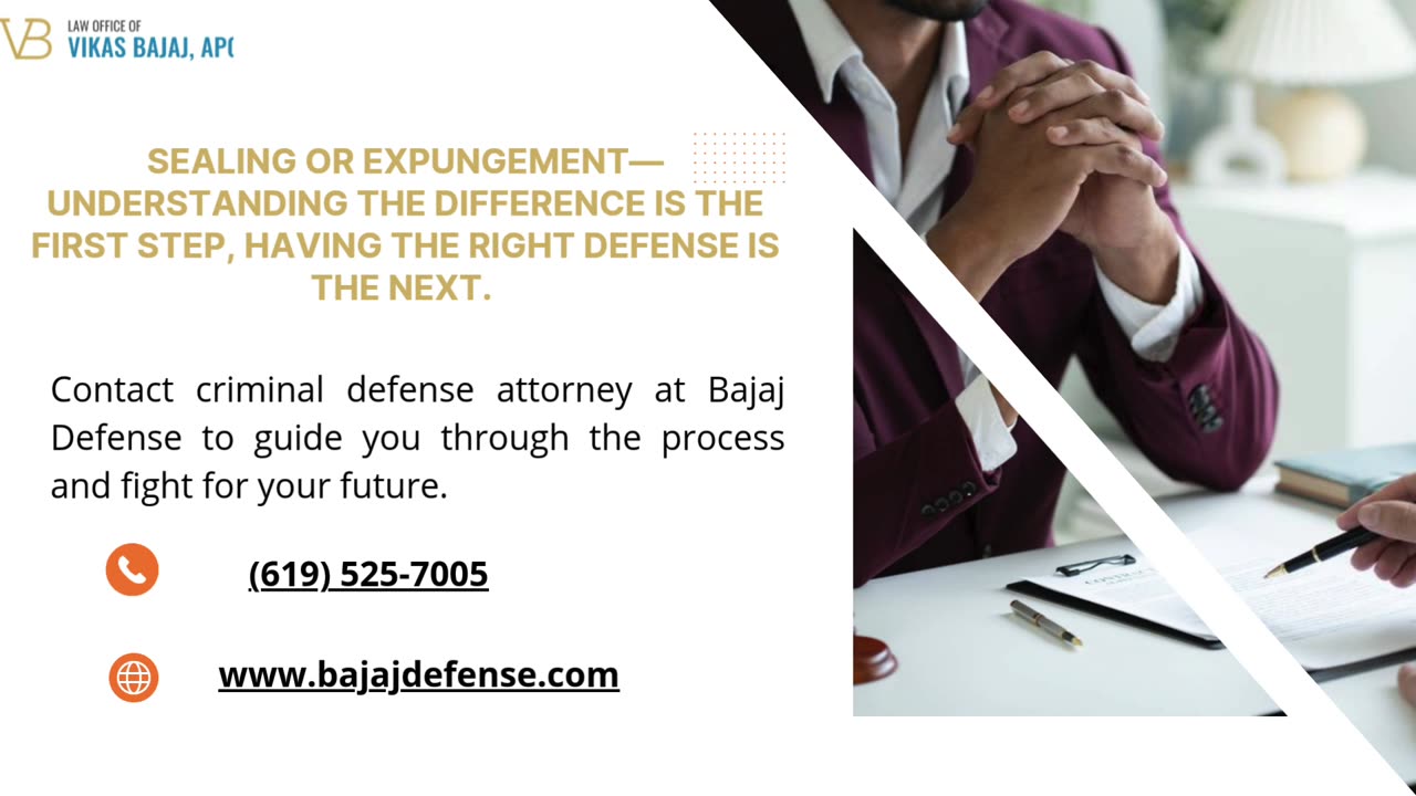 3 Key Differences Between Criminal Record Sealing and Expungement | Criminal Defense Attorney CA