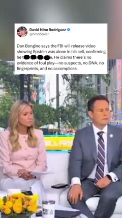 Nino - Dan Bongino claims upcoming FBI video will prove no evidence of foul play regarding Epstein