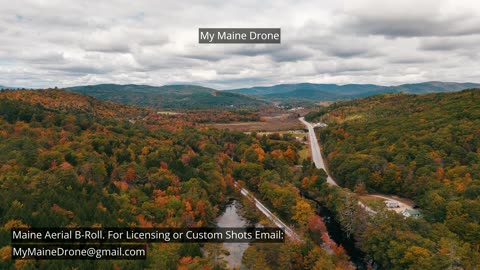 Maine B-Roll (No Sound): Western Maine Trees and Mountains (Slow Crawl Forward)
