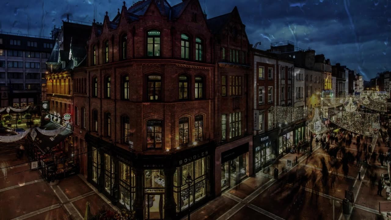 RAIN SOUNDS For Sleep, Relaxing, Meditation, Work, Study... 🌧 [ASMR, White Noise] 🎧 Dublin, Ireland