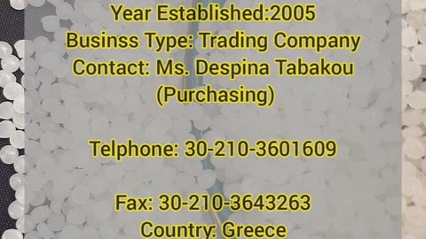 database of merchant of polyethylene-part6