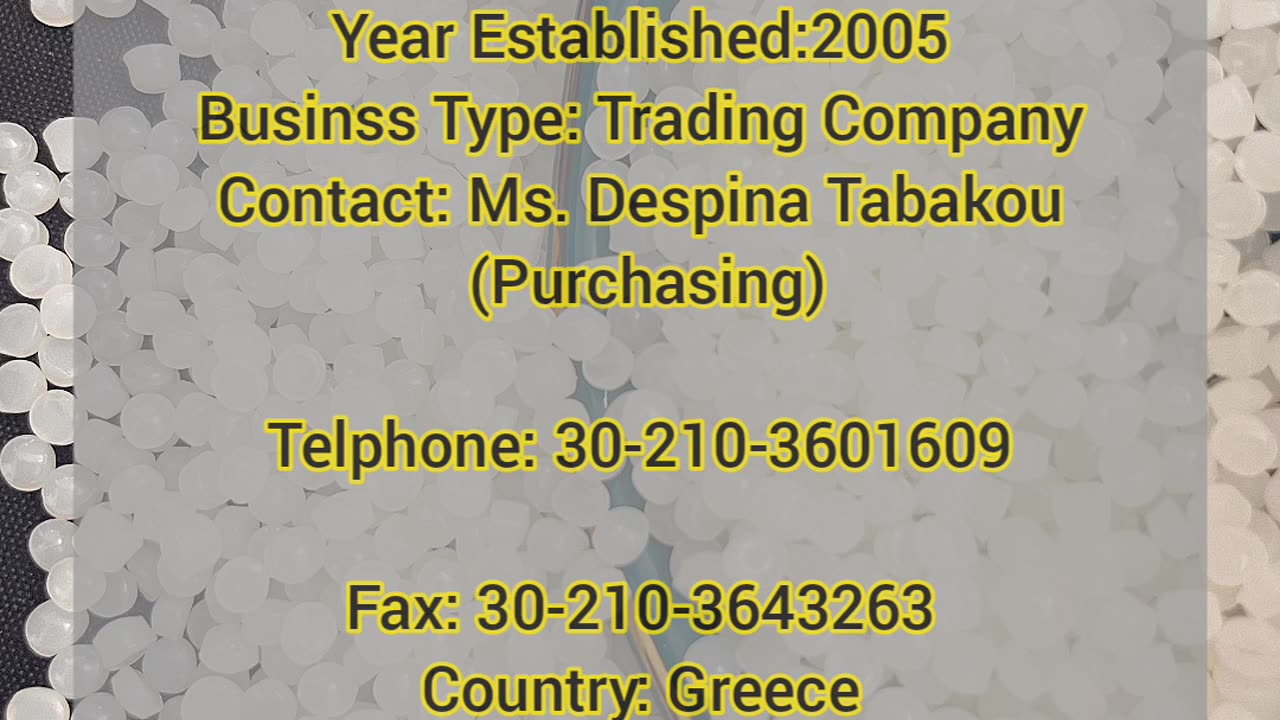 database of merchant of polyethylene-part6