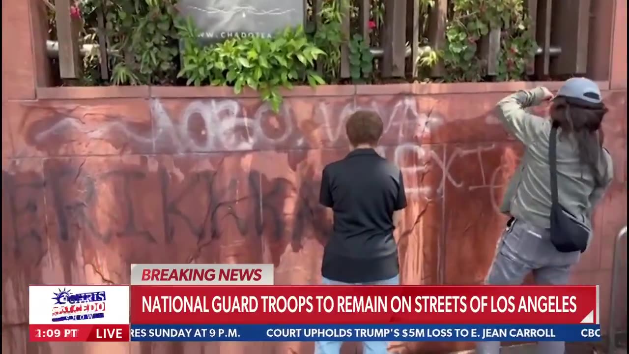 Protestors leave graffiti everywhere